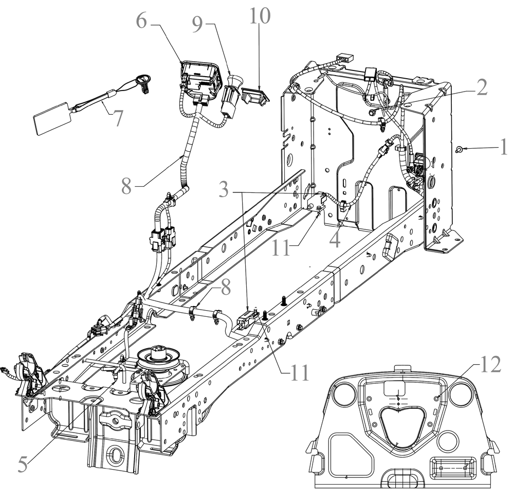 Electrical 1 Diagram and Parts List for XT2-LX46EFI (13AZA1CN010)(2020) Cub Cadet Lawn Tractor